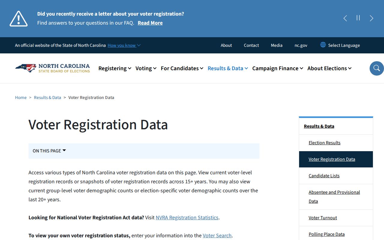Wake Forest resident lookup with North Carolina voter registration data limits