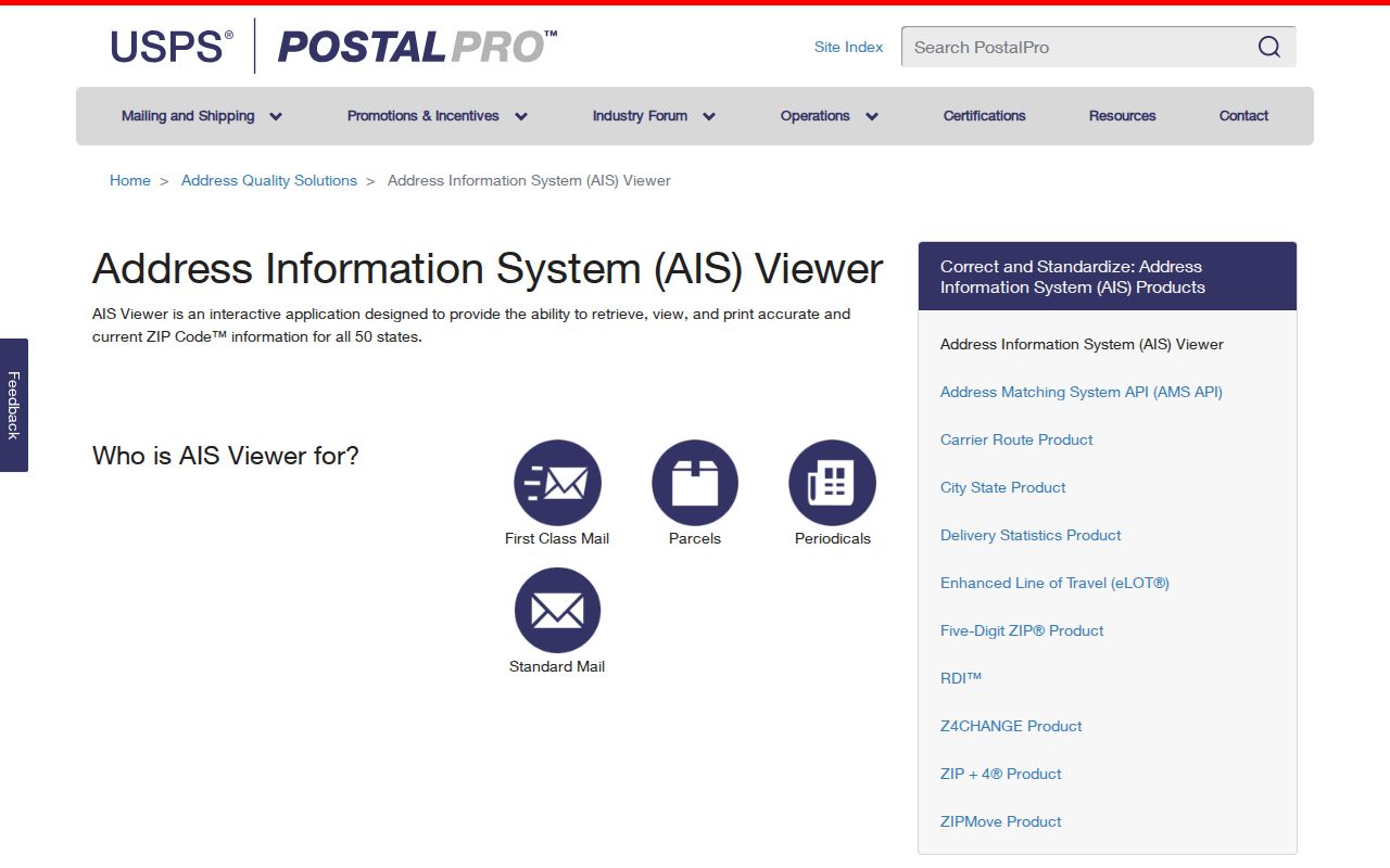 Wake Forest ZIP code directory reference using the USPS address information system viewer